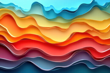 Wall Mural - multicolor paper craft background