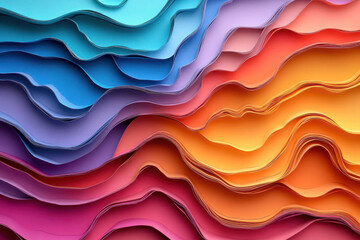Wall Mural - multicolor paper craft background