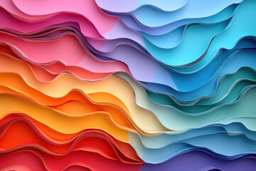 Wall Mural - multicolor paper craft background