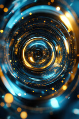 Wall Mural - abstract background with circles technology