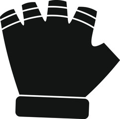 Sticker - Black fitness gloves with open fingers showing a sporty style