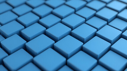 Canvas Print - Abstract Blue Cubes Background