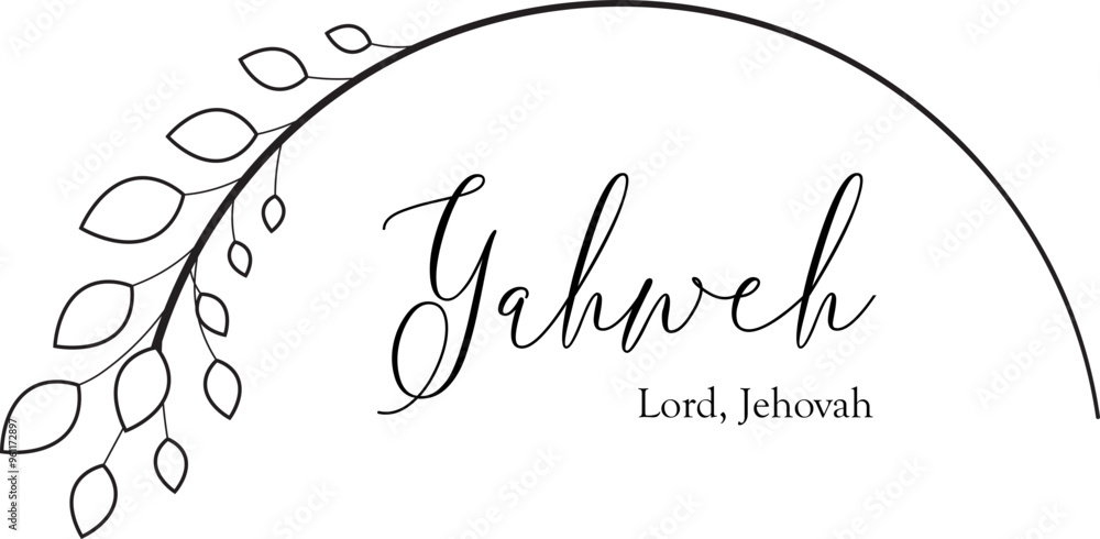 Yahweh, Lord, Jehovah, Names of God Stock Vector | Adobe Stock