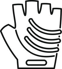 Poster - This simple yet dynamic line art icon depicts a sport glove, emphasizing the concept of safety and performance in sports