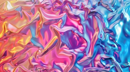 Poster - Abstract Iridescent Liquid Texture