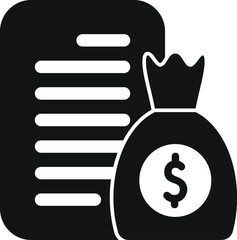 Sticker - This simple vector illustration represents the concept of a business loan