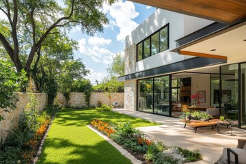 New Sustainable Single-Family Home with a Garden , ai