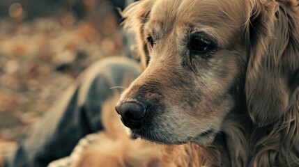 Canvas Print - Golden Retriever's Close-up