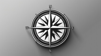 Wall Mural - compass rose and compass