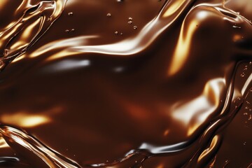 Rich, smooth texture of premium milk melted liquid chocolate