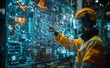 © Subu.STD - Industrial Worker Interacting with Digital Interface