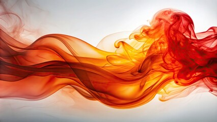 Wall Mural - Abstract red and orange smoke wave with shadows fier texture background