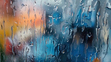 Wall Mural - Rain Drops on Glass