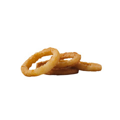 onion ring close-up on a white background 