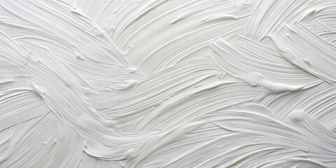 Abstract white paint texture with smooth brushstrokes close-up