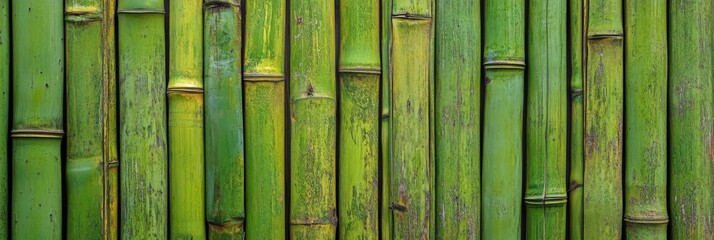 Wall Mural - A Beautiful and Vibrant Green Bamboo Wall Texture Perfect for Natural and Calming Designs