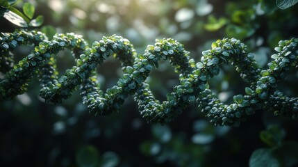 Canvas Print - DNA Structure Made From Leaves