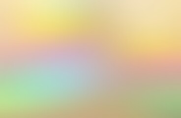 Wall Mural - Yellow pink blue green iridescent blur abstract AI illustration.