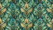 © methinee - Art nouveau pattern with peacock feathers