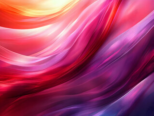 Canvas Print - Abstract Background - Flowing Waves of Vibrant Pink, Purple, and Orange