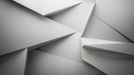 Canvas Print - Geometric shapes in gray and white with smooth textures and soft edges