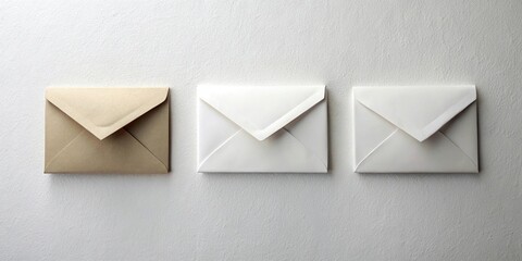 Canvas Print - Asymmetrical envelopes on wall