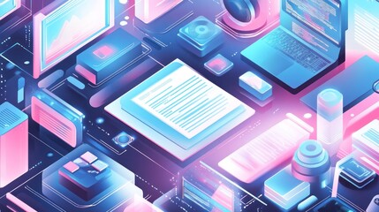 Digital World, Technology Illustration