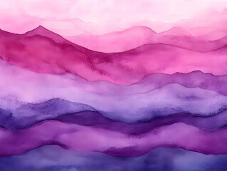 Wall Mural - Abstract Background with Pink and Purple Mountains Illustration