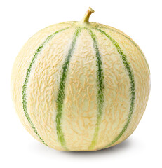 Wall Mural - Cantaloupe melon isolated on white background. clipping path