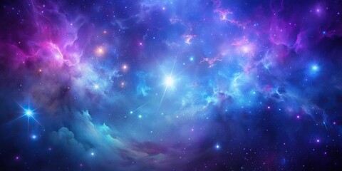 asymmetrical mystical purple and blue galaxy clouds dreamy night cosmos background wallpaper