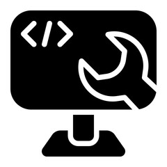 programming tools, tools, programming, software tools, software development, system development solid or glyph icon