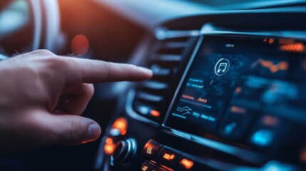 using music apps on car screen