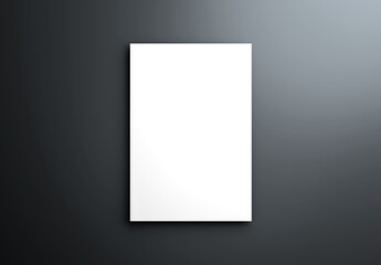 Wall Mural - magazine mockup on grey surface. cover template isolated on white. 3d rendering
