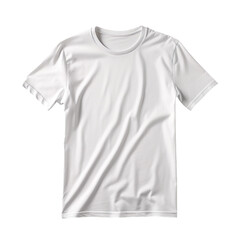 blank white t-shirt for mockup isolated on transparent and white background