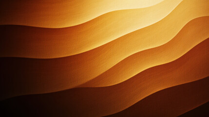 Sticker - Abstract orange and brown wavy design with textured gradient effect.