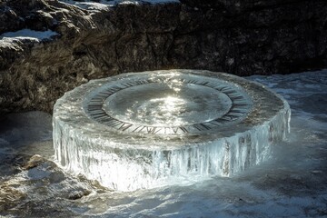 Canvas Print - Frozen Sundial, Sundial