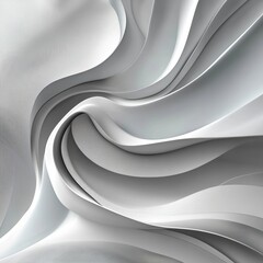 Sticker - White Abstract Curves