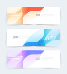 Canvas Print - Geometric banner design with Vector presentation template.