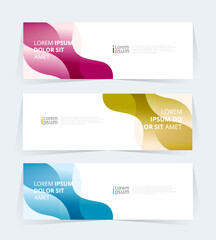 Wall Mural - Geometric banner design with Vector presentation template.
