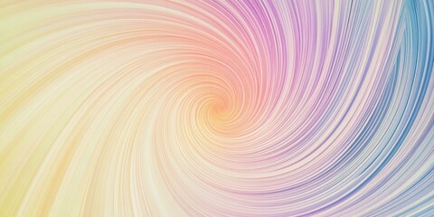 Poster - Pastel colored spiral with thin lines.