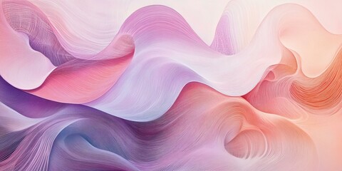 Wall Mural - Abstract pink and purple waves.