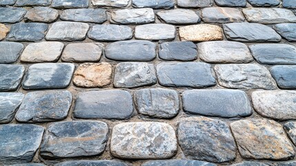 Wall Mural - Stone Pavement Texture   Grey  Blue  and Brown Cobblestone Background