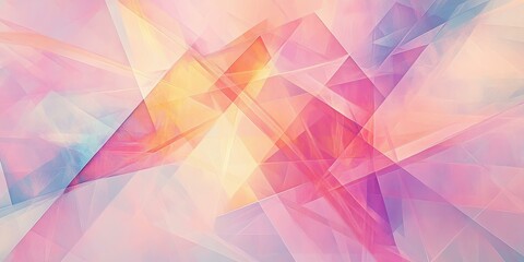 Canvas Print - Abstract geometric background with pastel colors.