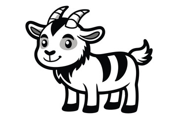 Wall Mural - Cute wonderful goat cartoon vector illustration