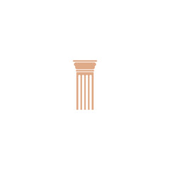 Column antique building icon isolated on transparent background