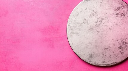 Poster - Pink and Gray Textured Background with Round Shape