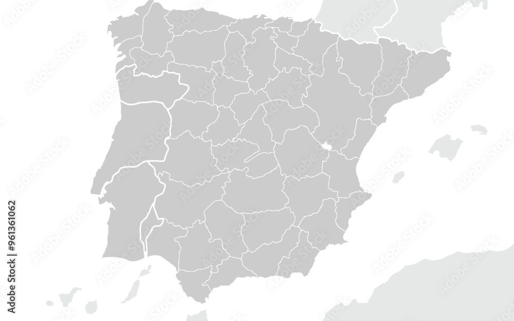 Spain map isolated on white background. for website layouts, background ...