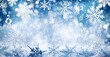 © Mark - Christmas decorations and falling snowflakes on a blue background