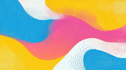 Canvas Print - Discover a vibrant abstract vector background with a playful halftone gradient perfect for modern designs.