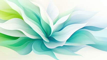 Canvas Print - Celebrate Mothers Day with a vibrant green flower illustration, symbolizing love and devotion in a clean design.